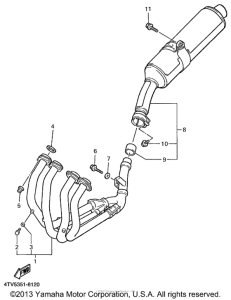 YZF600RLC Выхлопная система