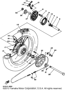 XT225GC Переднее колесо