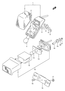 DR650 Задний фонарь