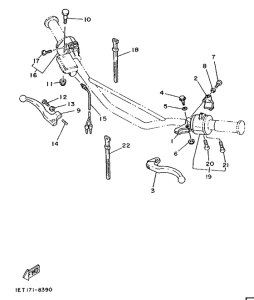 XT350 Interruptor de manija . palanc