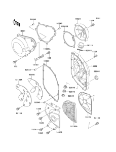 ZX500 Крышки двигателя
