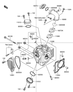DR-Z110 Головка цилиндров