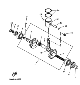 CW50 Коленчатый вал и поршни