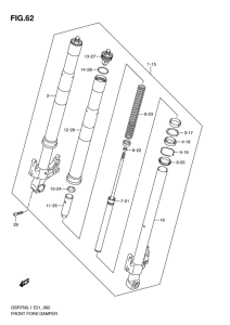GSR750 Демпфер передней вилки