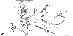 GL1800 (ABS) Главный цилиндр сцепления