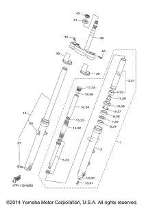 XVS950C Передняя вилка