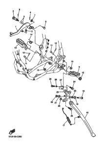 WR250F Support & repose pied