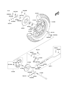 KDX50 Задняя ступица колеса