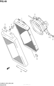 VL800 Радиатор