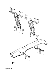 GSX400 Chain case - shock absorber