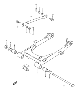 AX100 Маятник задний