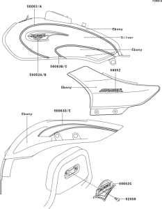 BN125 Decals(ebony / silver)