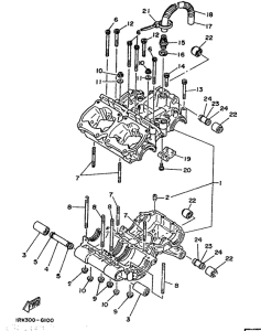 TZ250S/TZ250 Картер двигателя