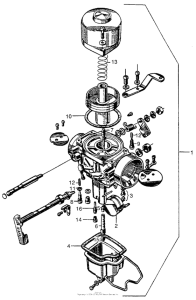 CB450 Left carburetor