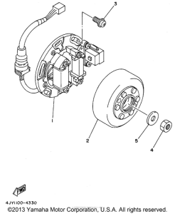 YZ125F1 Генератор