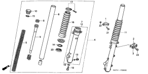 NX125 Вилка передней оси