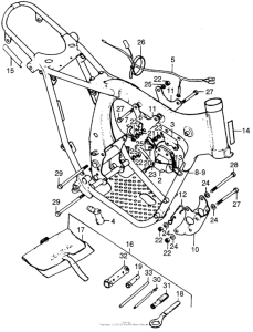TL125 Frame + wire harness + tools