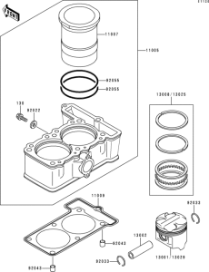 EX250 Цилиндр и поршни