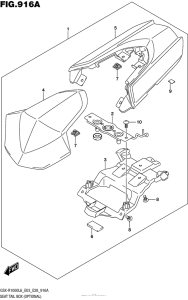 GSX-R1000 Seat Tail Box (Optional)