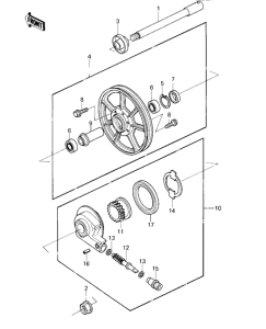 KZ1000 Front wheel / hub