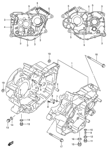 VL125 Картер двигателя