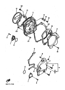 FZR1000 Crankcase cover ass`y  (v