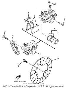 FZR400U Задний суппорт