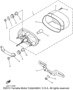 YZF600RPC Фонарь