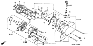 VF750C Water pump + left crankcase cover