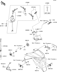 ZR1000 Ignition switch / locks / reflectors(a1 / a2)