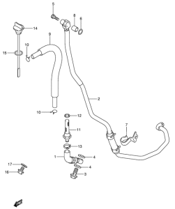 DR-Z400 Шланг масляный