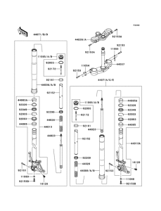 ZX600 Вилка передней оси