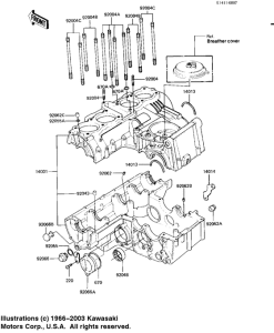KZ1100 Картер двигателя