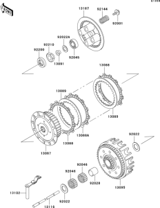 KX125 Сцепление