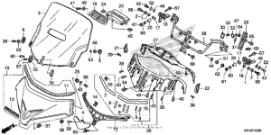 GL1800 (ABS) Ветровое стекло