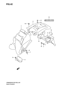 DR650 Заднее крыло