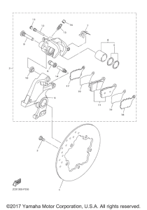 YZF-R1M Задний суппорт