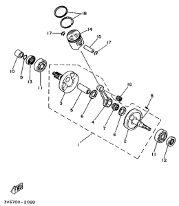 AG100 Коленчатый вал и поршни