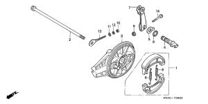 XR100 Задний тормоз