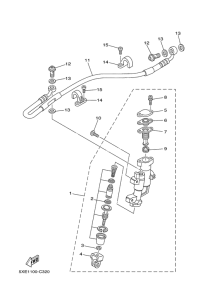 YZ250 Задний торм цилиндр