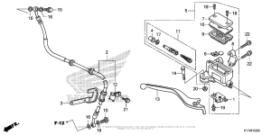 CMX250X Передний главный тормозной цилиндр