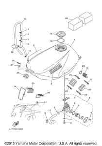 TZ125M Топливный бак
