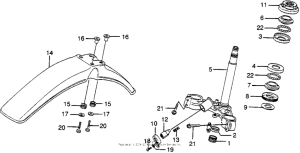 XL350 Steering stem + front fender
