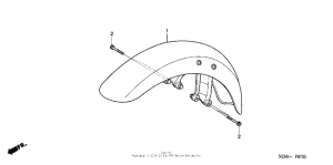 VTX1300C Переднее крыло