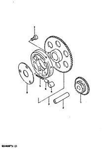 GSX400 Муфта стартера
