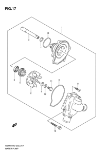 GSF650S (ABS) Водяная помпа