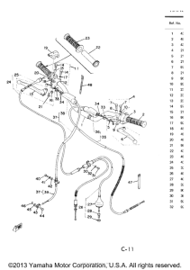 TY250C Handle - wire
