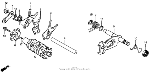 XR200R Shift drum 84-85