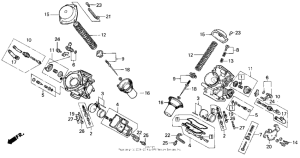 VT600C Компоненты карбюратора