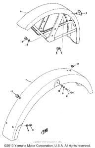 LS2 Front fender - rear fender